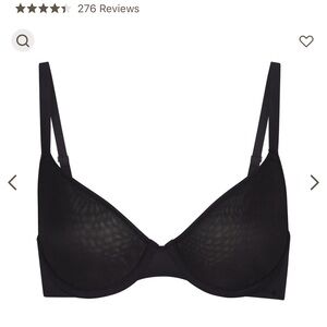 SKIMS Weightless Demi Bra 34D Onyx